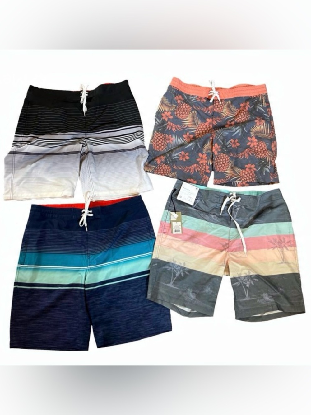 *4 Pc Lot* Goodfellow & Co Multicolor Board Shorts / Swim Trunks - 36